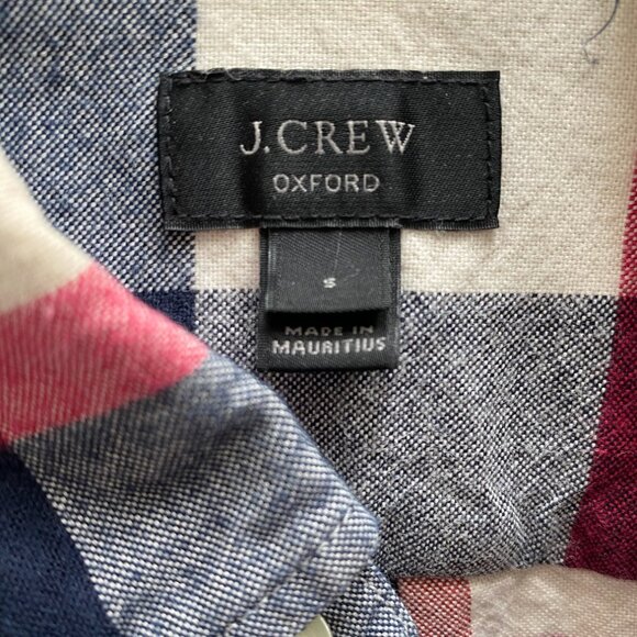 J. Crew Oxford Red, White, and Blue flannel - Picture 3 of 4